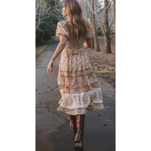Spell & The Gypsy Collective Juniper Shirred Midi Dress - Picture 1 of 9